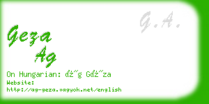 geza ag business card